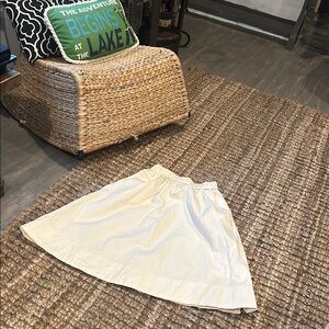 Everlane Organ Cotton Creme Midi Skirt Size 00‎